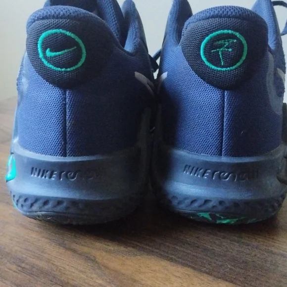 Navy and Green Athletic Shoes - Picture 5 of 6